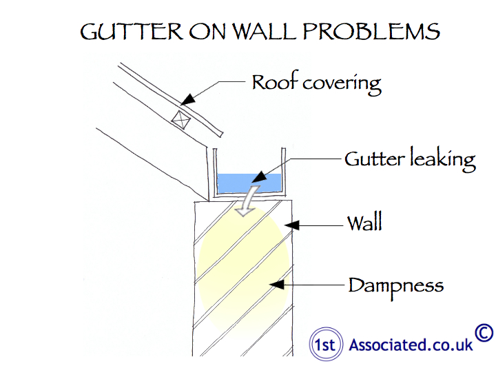 gutter and wall problems